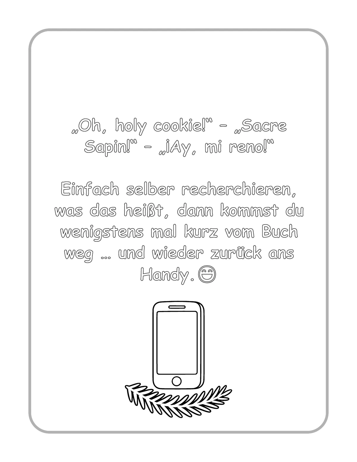 Humorseite mit internationalen Weihnachtsausdrücken