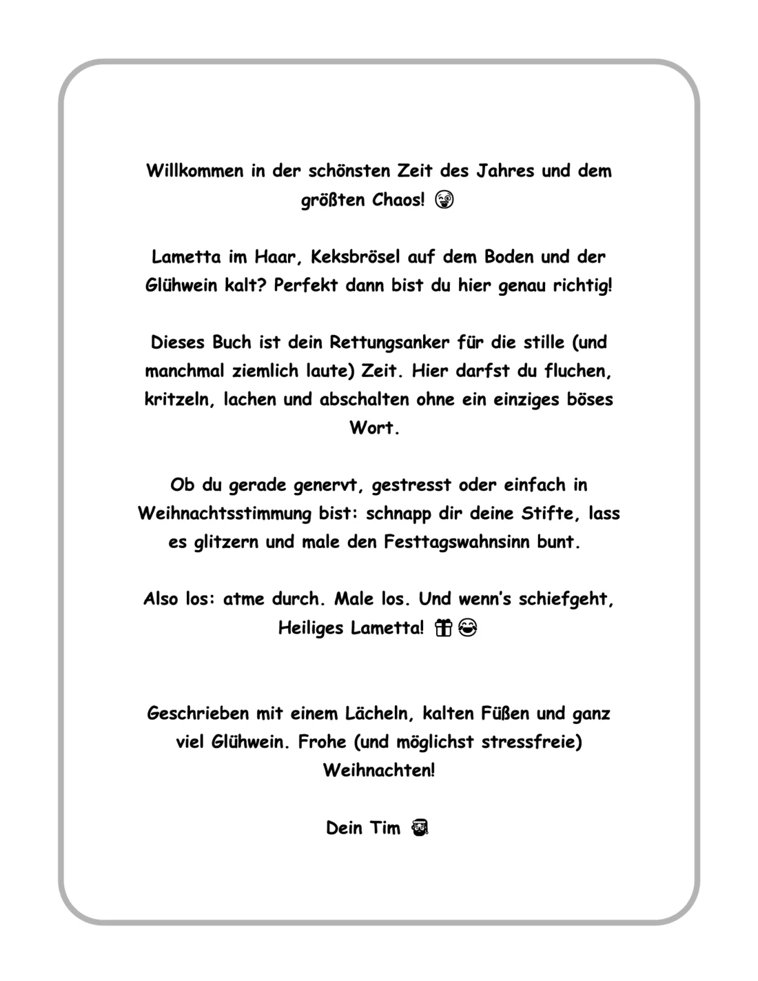 Willkommensseite aus dem Buch