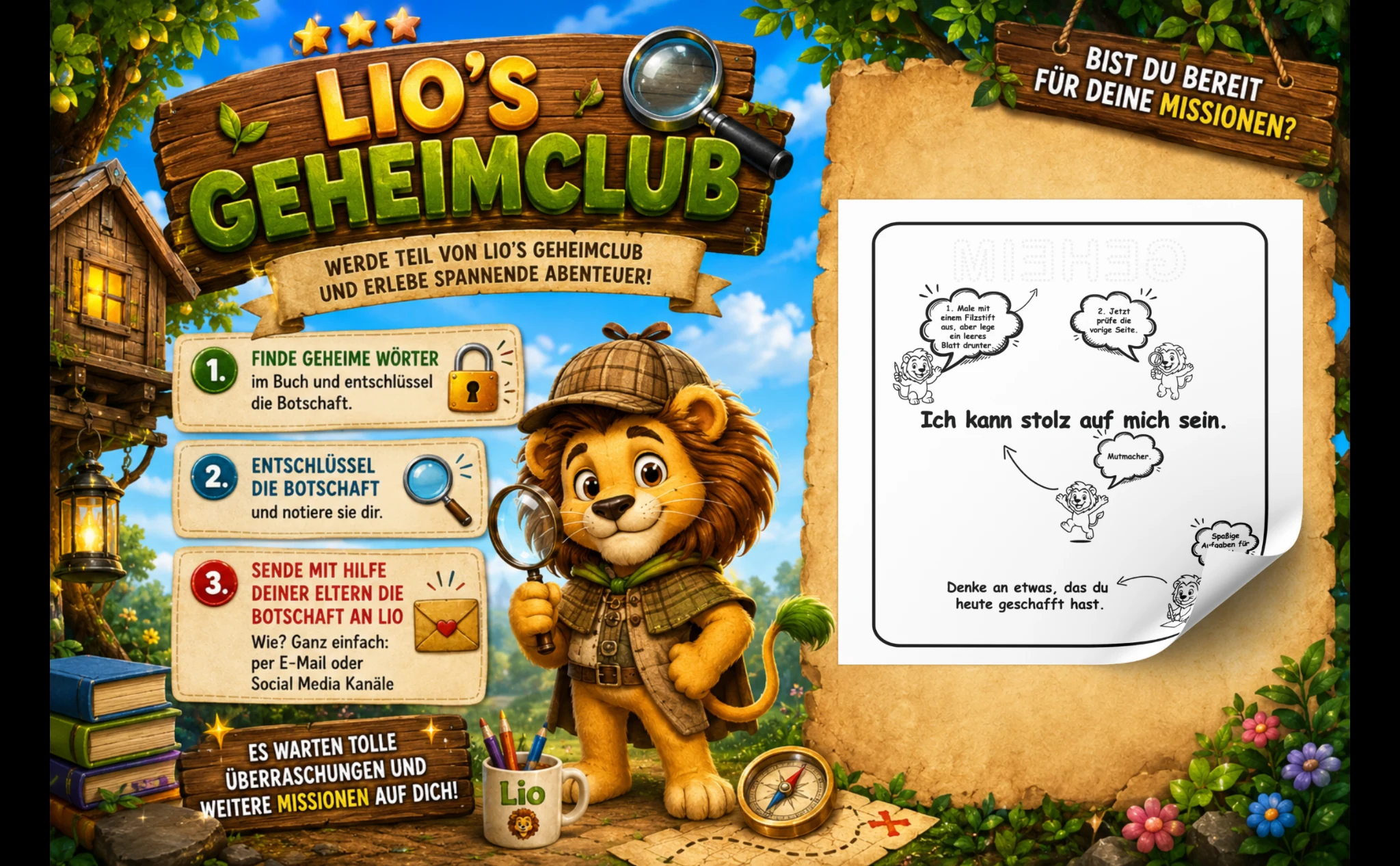 Lio’s Geheimclub: So wird die geheime Botschaft gelöst und für die Belohnung eingesendet